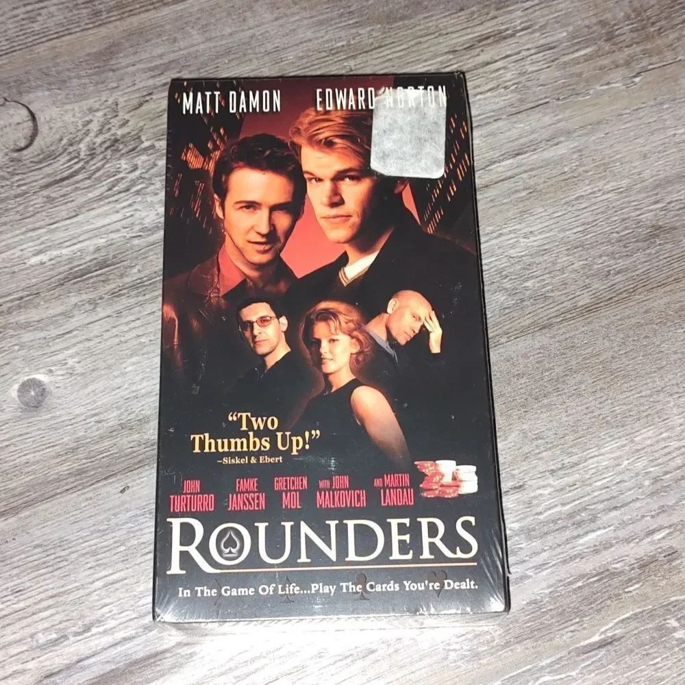 Rounders Matt Damon Edward Newton VHS New Sealed